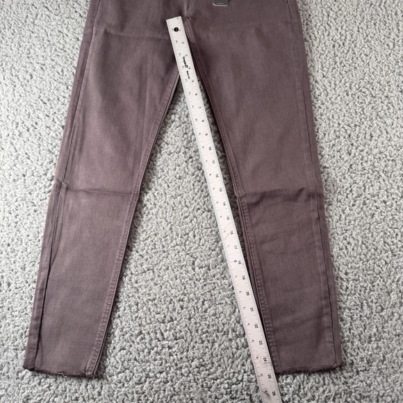 TRACTR MONA Gray Eiffel Tower High Rise Stretch‎ Cut Off Crop Jeans Sz 0/25 NWT - Picture 7 of 11